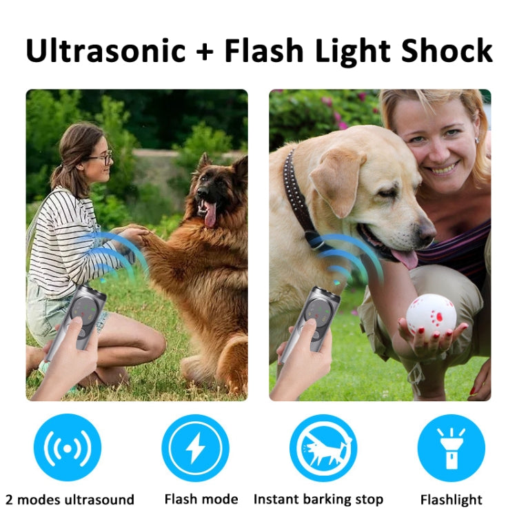 Ultrasonic Three-head Barking Stopper Dog Training Device with Flashing Light