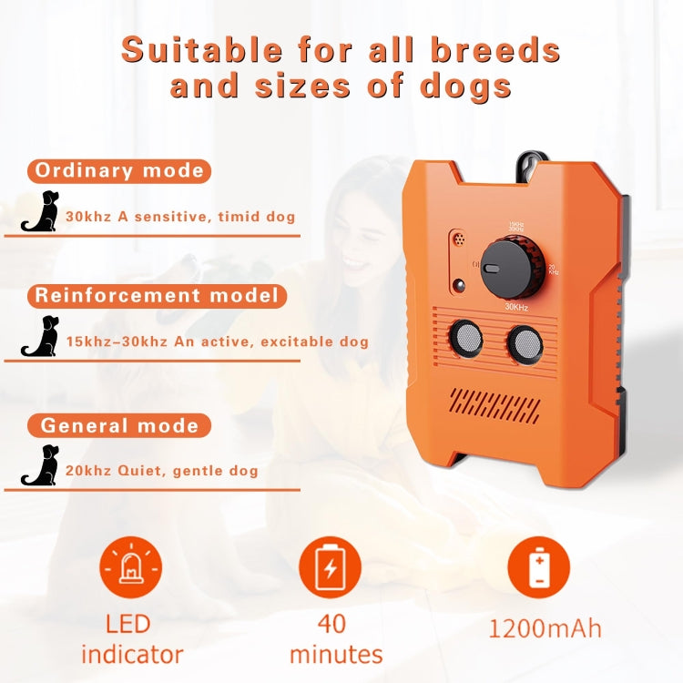 Ultrasonic Bark Stopper Anti-barking Dog Training Device With 3 Modes