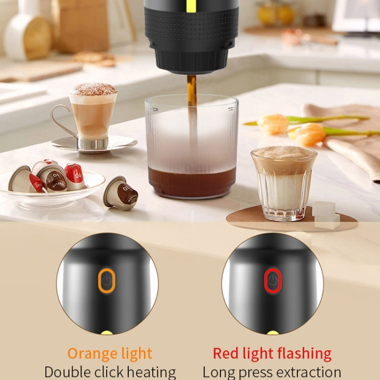 12V 3 In 1 Car Self-heating Coffee Machine Compatible With Large / Small Capsules and Ground Coffee, EU Plug