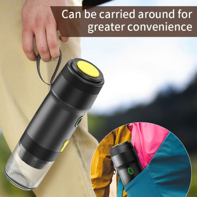 12V 3 In 1 Car Self-heating Coffee Machine Compatible With Large / Small Capsules and Ground Coffee, EU Plug