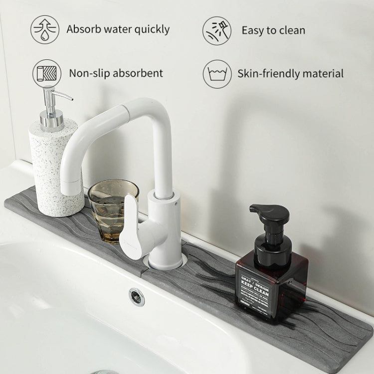 Diatomite Kitchen Water-Absorbent Drying Mat Bathroom Vanity Faucet Countertop Drainage Mat