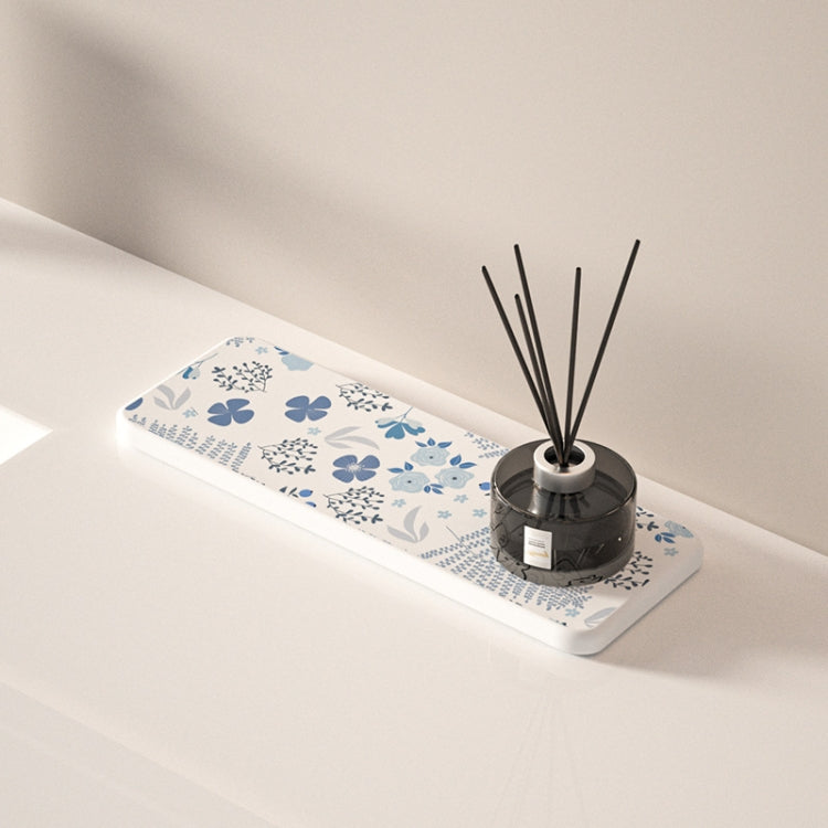 Diatomite Countertop Drying Mat Water Absorbent Coaster Bathroom Vanity Soap Tray Sink Drainage Mat