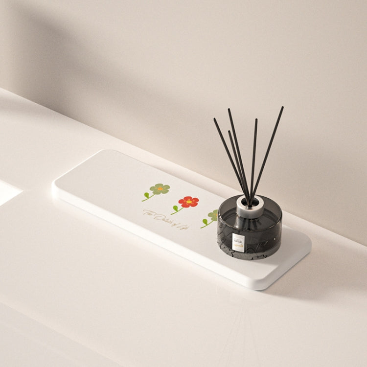 Diatomite Countertop Drying Mat Water Absorbent Coaster Bathroom Vanity Soap Tray Sink Drainage Mat