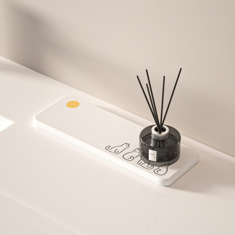 Diatomite Countertop Drying Mat Water Absorbent Coaster Bathroom Vanity Soap Tray Sink Drainage Mat