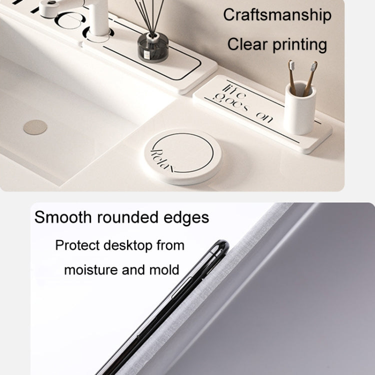 Diatomite Countertop Drying Mat Water Absorbent Coaster Bathroom Vanity Soap Tray Sink Drainage Mat