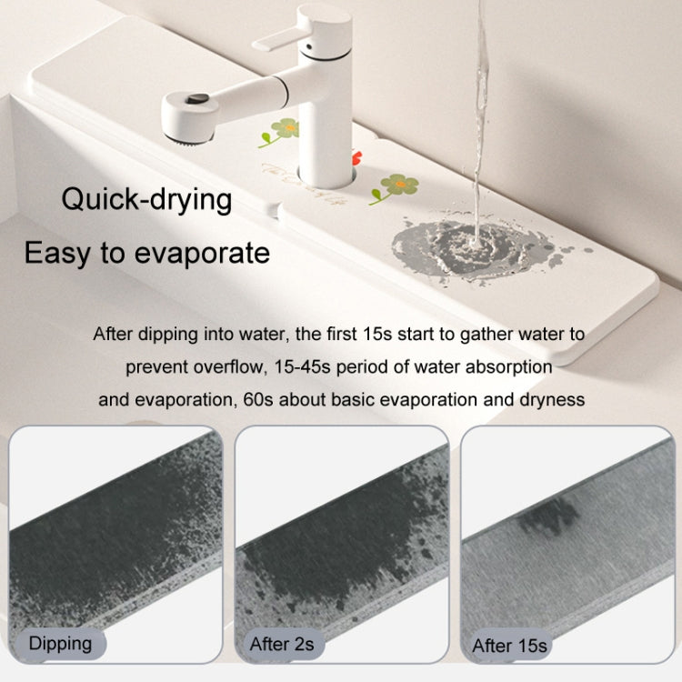 Diatomite Countertop Drying Mat Water Absorbent Coaster Bathroom Vanity Soap Tray Sink Drainage Mat