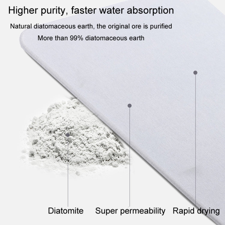 Diatomite Countertop Drying Mat Water Absorbent Coaster Bathroom Vanity Soap Tray Sink Drainage Mat