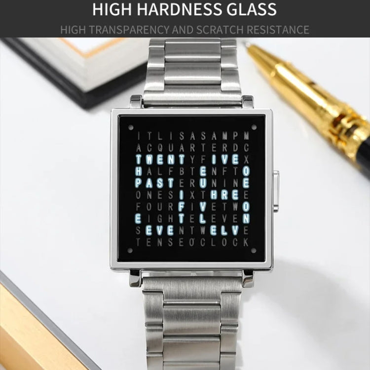 SKMEI Multi-function Letter Display Dial Square Men Electronic Watch