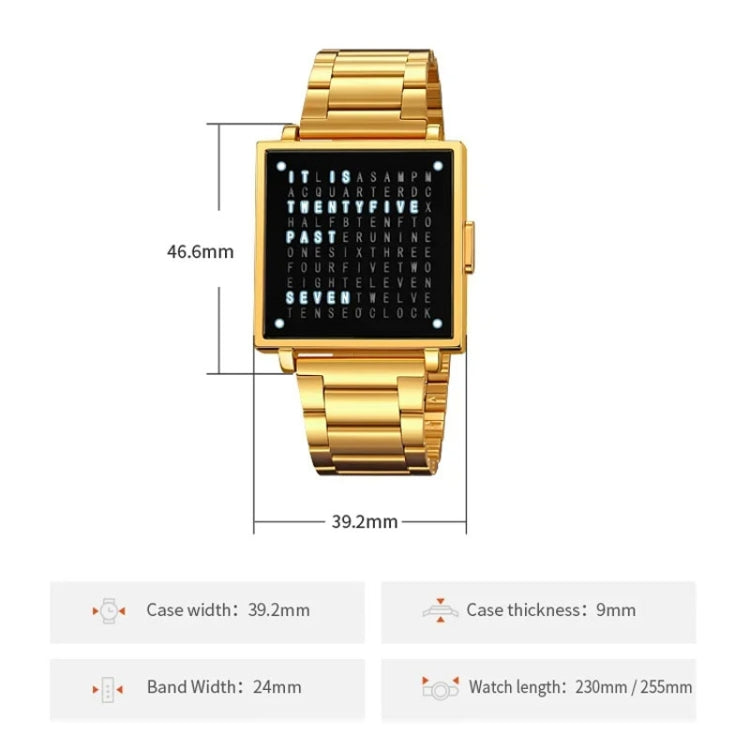SKMEI Multi-function Letter Display Dial Square Men Electronic Watch