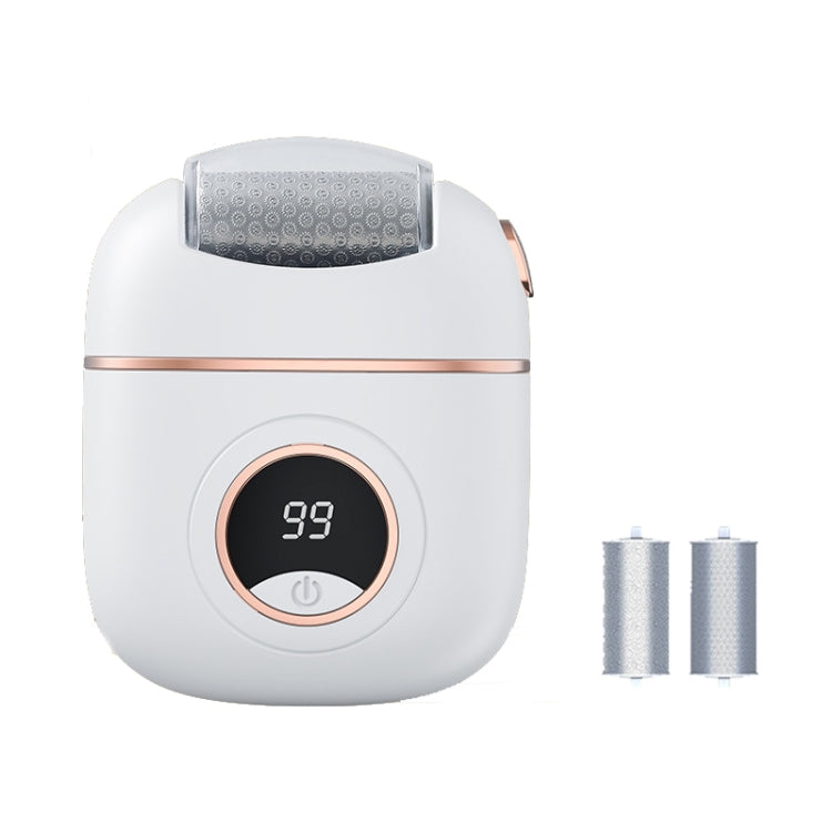 Electric Foot Grinder for Removing Dead Skin and Calluses with 2 Alloy Grinding Heads and LED Lighting