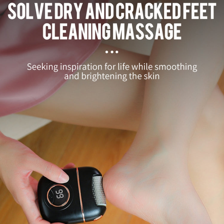 Electric Foot Grinder for Removing Dead Skin and Calluses with 2 Alloy Grinding Heads and LED Lighting