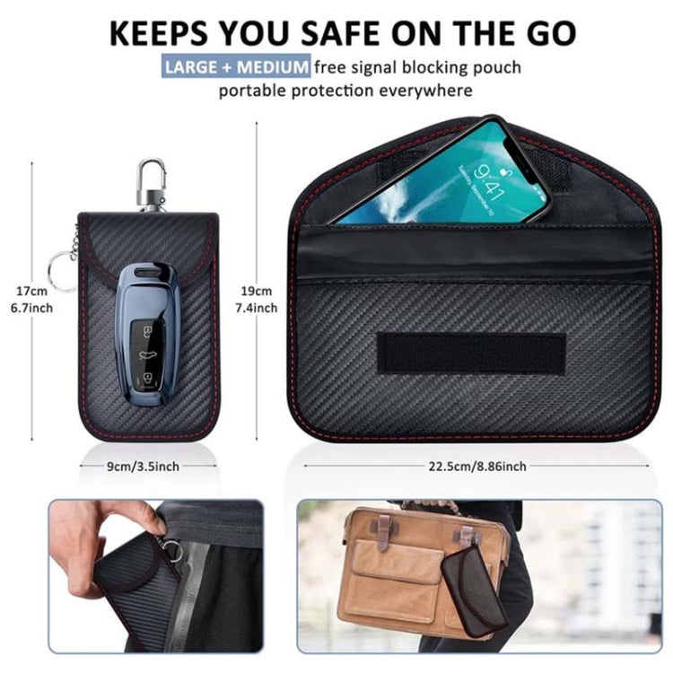 Large Car Shield Key Bag Anti-Magnetic Cell Phone Case RFID Protective Box