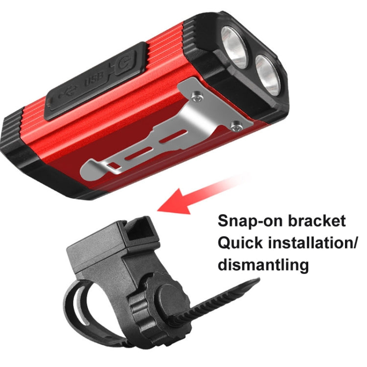 E-SMARTER K011 Bike LED Lamp USB Rechargeable Cycling Light COB Bright Flashlight