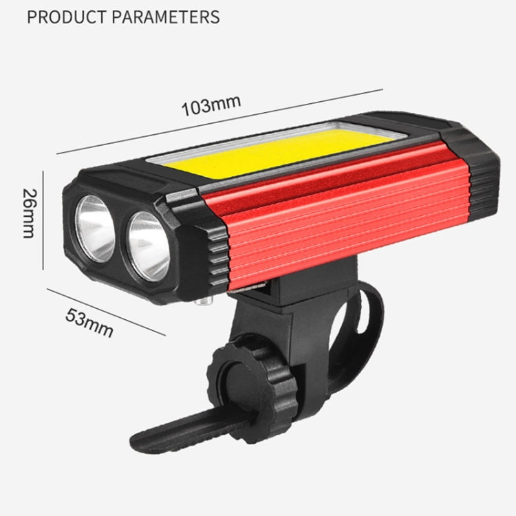 E-SMARTER K011 Bike LED Lamp USB Rechargeable Cycling Light COB Bright Flashlight