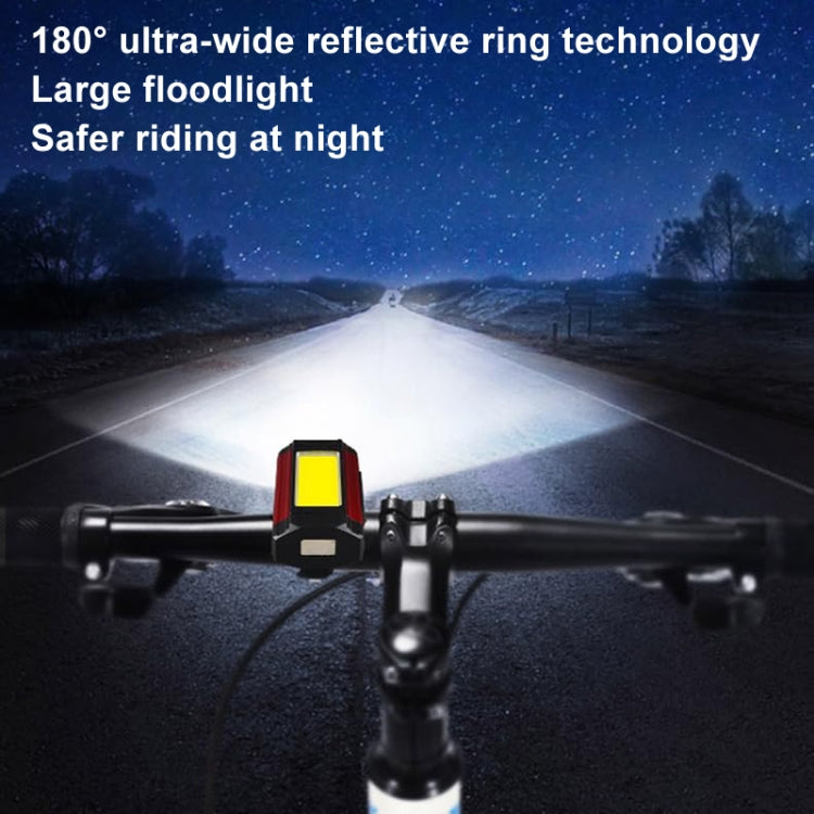 E-SMARTER K011 Bike LED Lamp USB Rechargeable Cycling Light COB Bright Flashlight