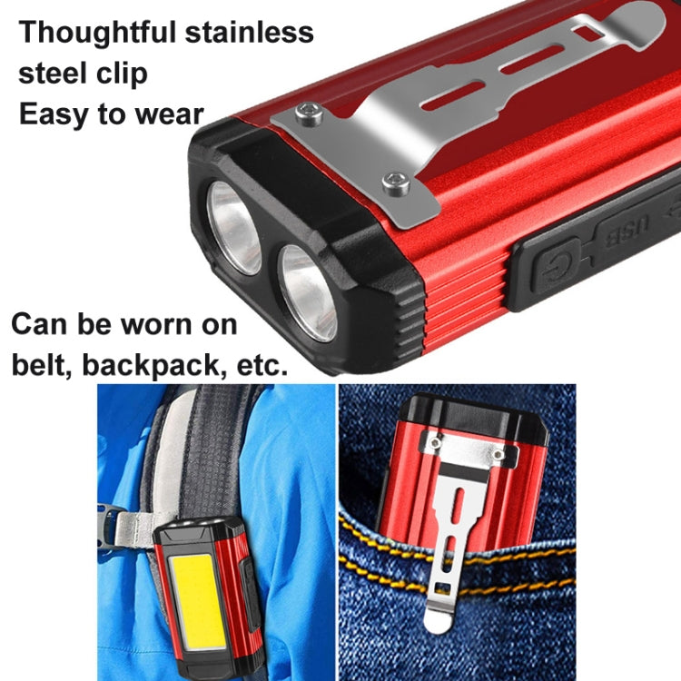 E-SMARTER K011 Bike LED Lamp USB Rechargeable Cycling Light COB Bright Flashlight