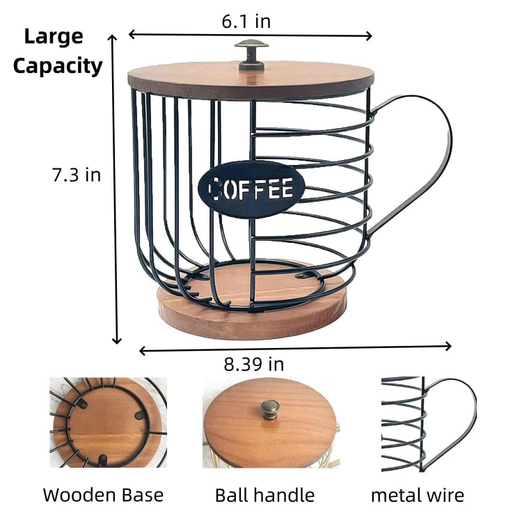 Coffee Companion Storage Rack Cup-Shaped Kitchen Storage Basket