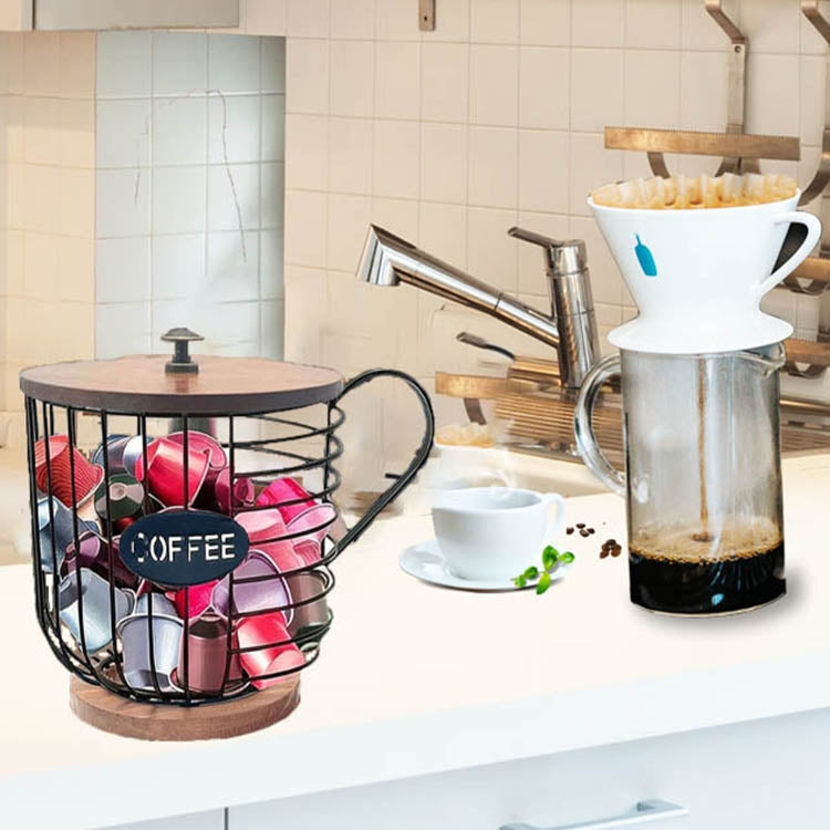 Coffee Companion Storage Rack Cup-Shaped Kitchen Storage Basket