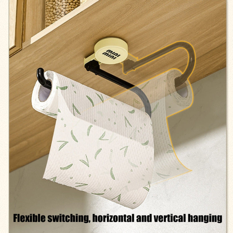 Wall-Mounted Suction Cup Roll Tissue Holder Storage Hook For Cling Film Rag And Towel