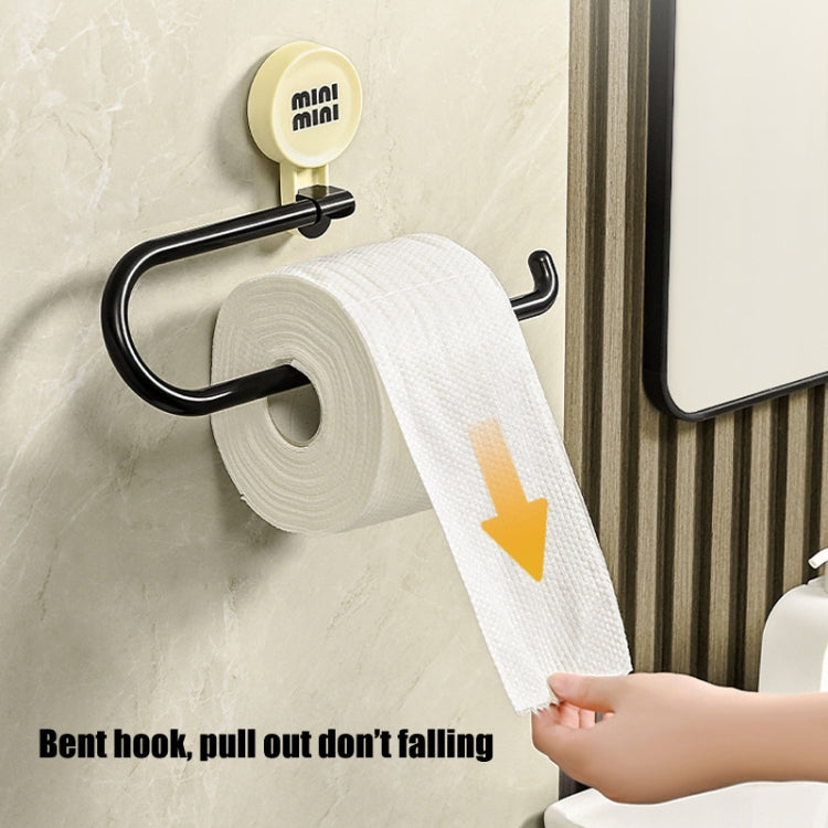 Wall-Mounted Suction Cup Roll Tissue Holder Storage Hook For Cling Film Rag And Towel