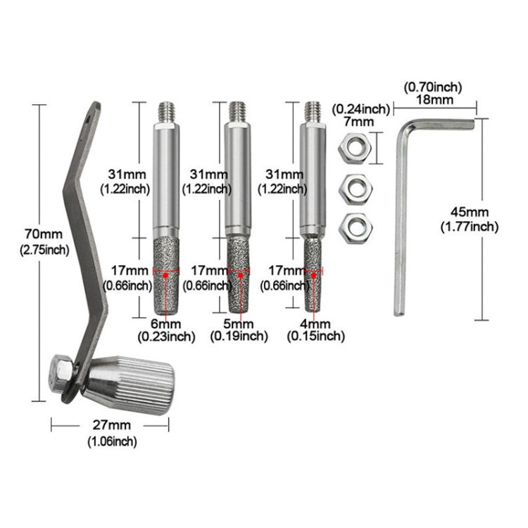 Portable Handheld Electric Saw Hand-cranked Chain Sharpener With 3 Grinding Heads