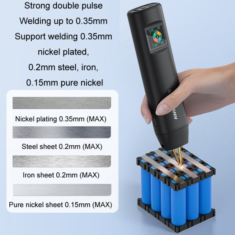 AwithZ Color Screen Portable Handheld Lithium Battery Nickel Sheet Spot Welding Machine
