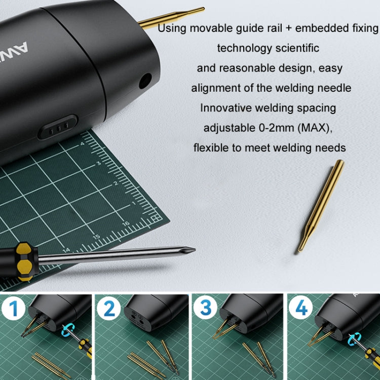 AwithZ Color Screen Portable Handheld Lithium Battery Nickel Sheet Spot Welding Machine