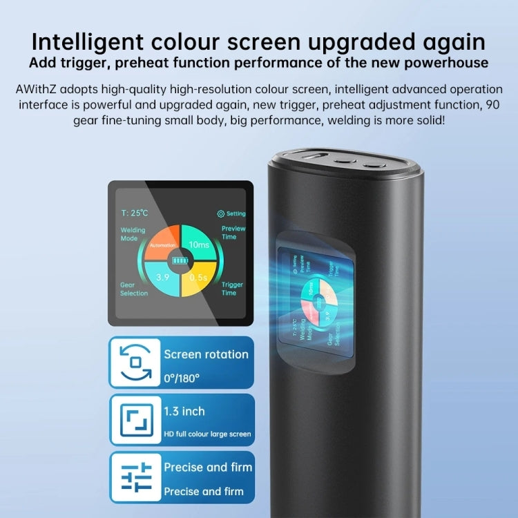 AwithZ Color Screen Portable Handheld Lithium Battery Nickel Sheet Spot Welding Machine