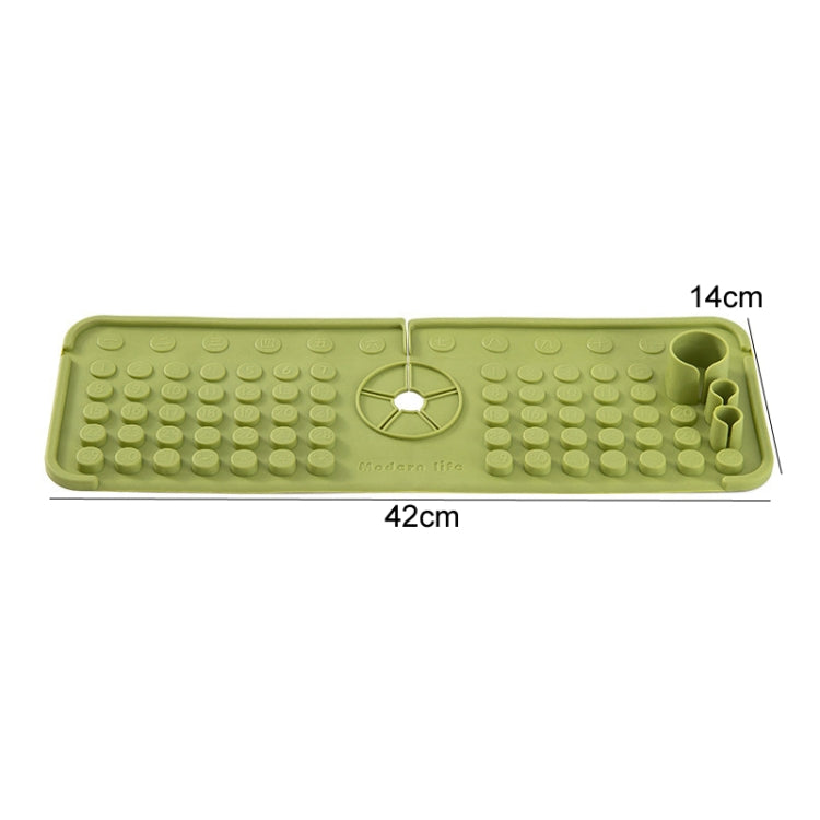 Faucet Silicone Drainage Mat Multi-functional Household Sink Countertop Anti-slip Anti-splash Storage Mat