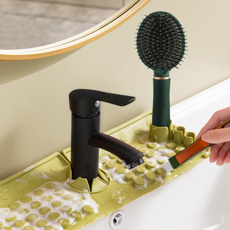 Faucet Silicone Drainage Mat Multi-functional Household Sink Countertop Anti-slip Anti-splash Storage Mat