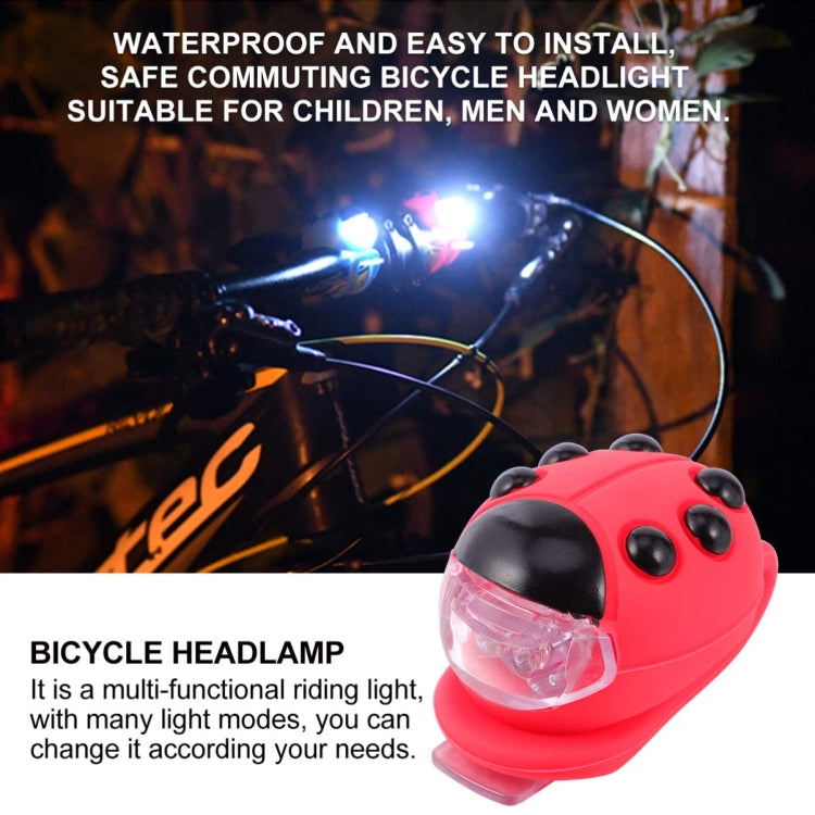Bicycle Equipment Silicone Ladybug LED Headlight