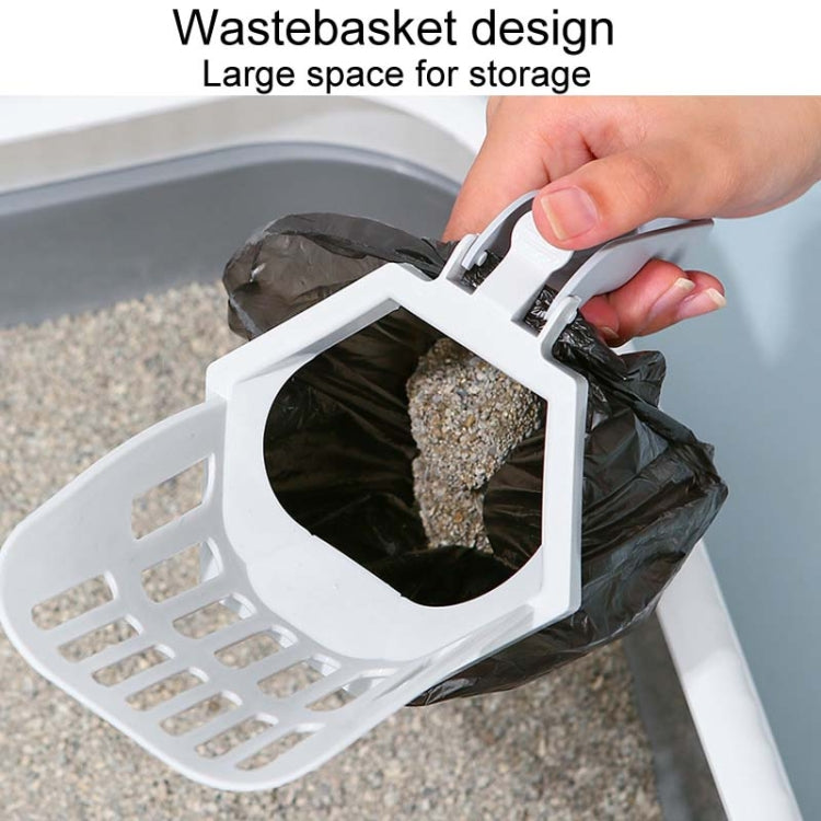Pet Integrated Litter Shovel Bottom Removable Poop Scooping Bin