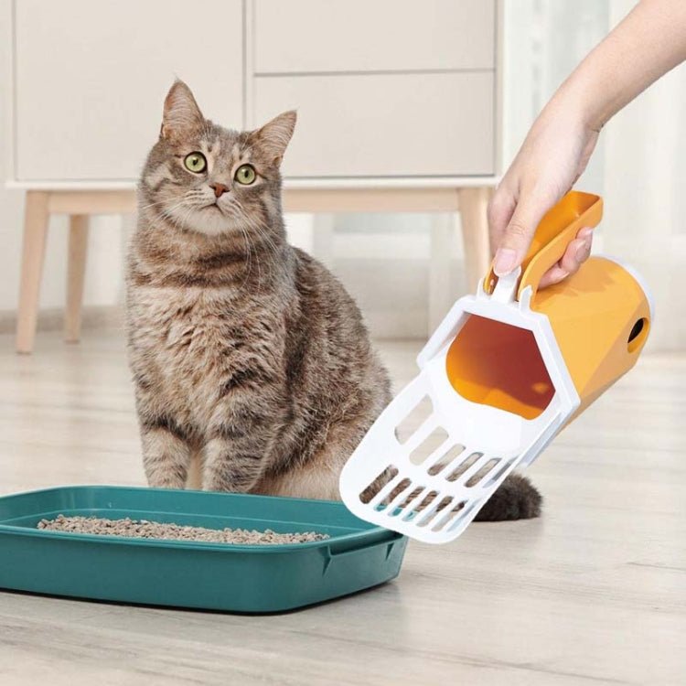 Pet Integrated Litter Shovel Bottom Removable Poop Scooping Bin