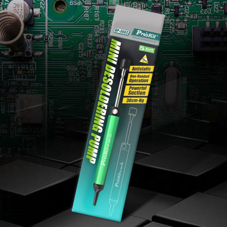 ProsKit  DP-366I Mini Aluminum Alloy Tin Suction Device Anti-static Desoldering Pump