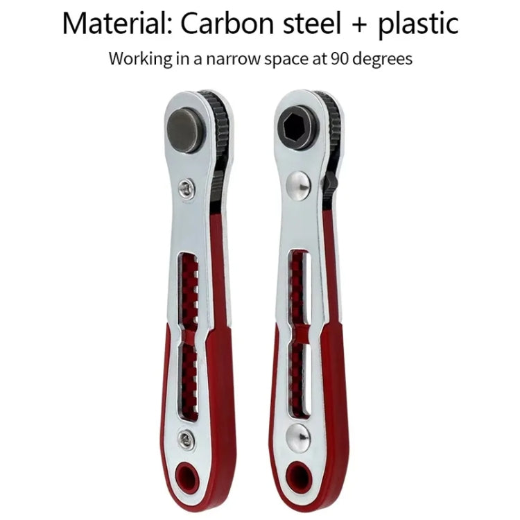 Mini Bi-directional Ratchet Screwdriver Wrench Multi-purpose Manual Flat Head Style Socket Wrench