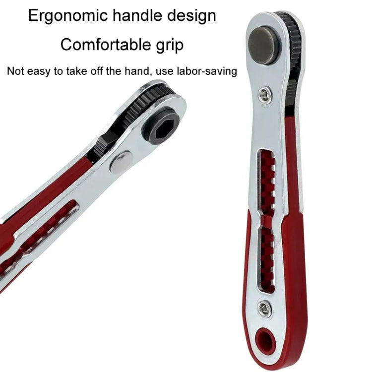 Mini Bi-directional Ratchet Screwdriver Wrench Multi-purpose Manual Flat Head Style Socket Wrench