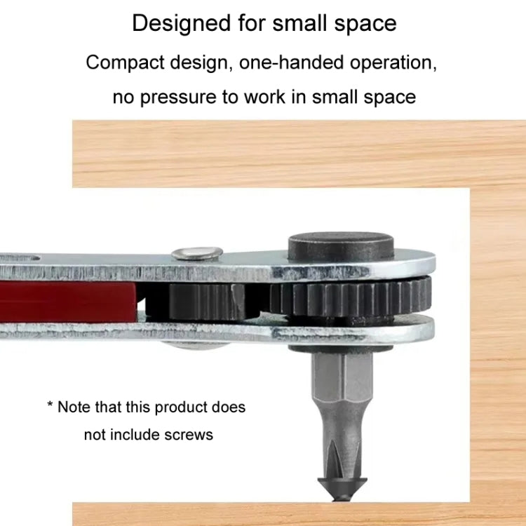 Mini Bi-directional Ratchet Screwdriver Wrench Multi-purpose Manual Flat Head Style Socket Wrench