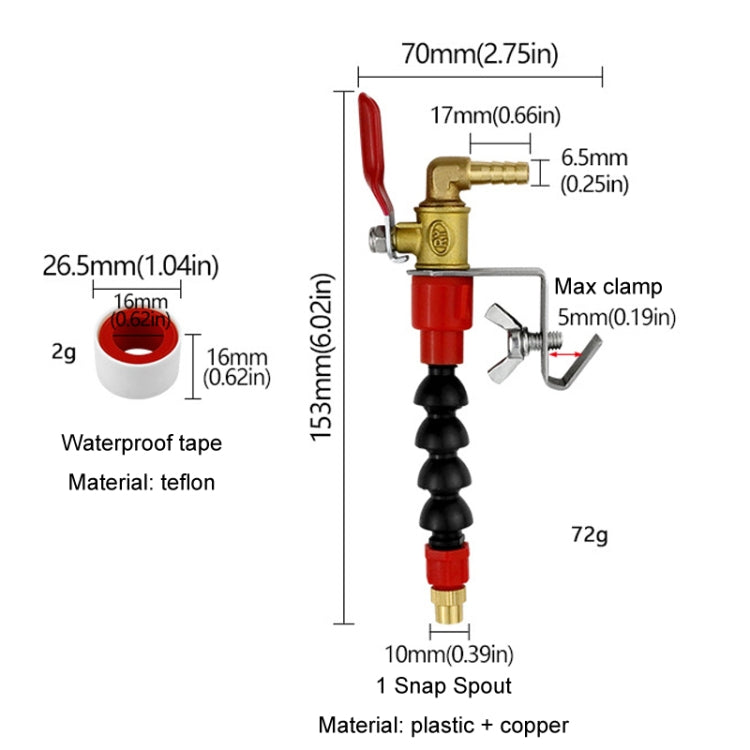 Angle Grinder Marble Cutting Machine Water Filling / Spraying Device Cooling Dusting Dust Spray Nozzle