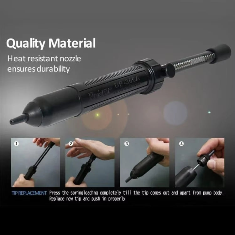 ProsKit DP-366A 38cm-Hg Tin Suction Machine Anti-static Desoldering Pump