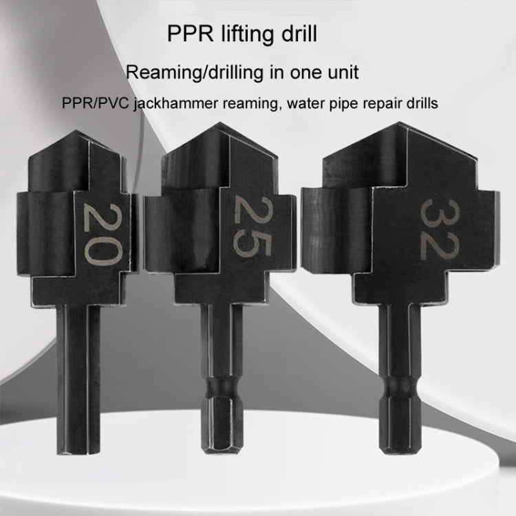 Hexagonal PPR Lifting Flat Drill Bit Step Drill Bit Repairing Internal Filament Leak Repairing Water Pipe Connection Tool