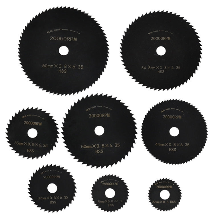 10pcs /Set High-Speed Steel Cutting Blade Multi-Size Cutting Wood PVC Electric Grinder Saw Blade Tool With 3.17mm+6mm Pole