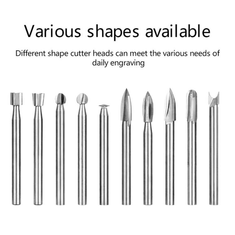Electric Wood Carving Root Carving Tools Woodworking Engraving Polishing Tool Heads Milling Cutters Drill Bits