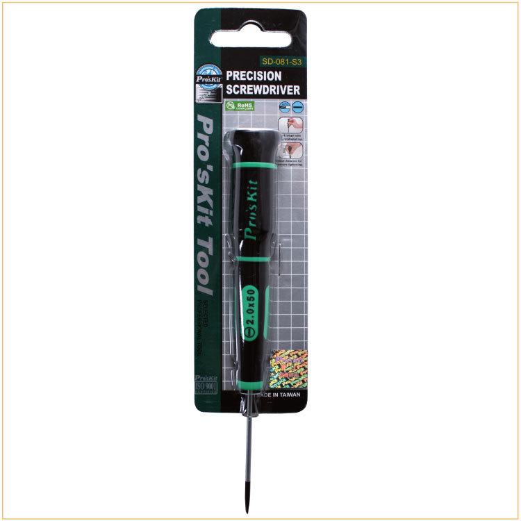 ProsKit SD-081-S3 Slotted Precision Screwdriver(2.0 x 50mm) for Daily Electronics Repairs