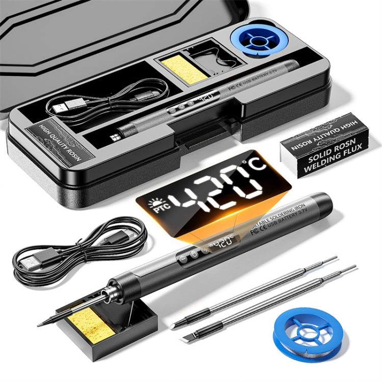 USB Digital Display Charging Soldering Iron Set 5-speed Temperature Adjustable