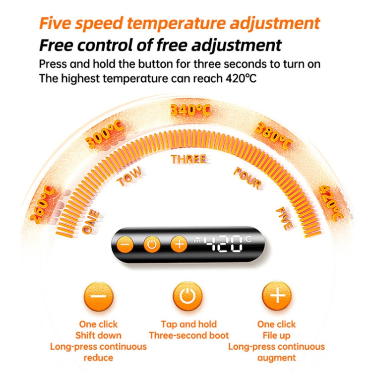 USB Digital Display Charging Soldering Iron Set 5-speed Temperature Adjustable