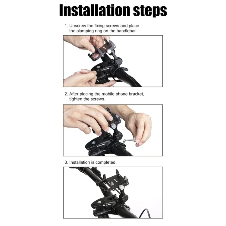 GUB PLUS21 Bicycle Mobile Phone Holder Motorcycle 360 Degree Rotating Mount