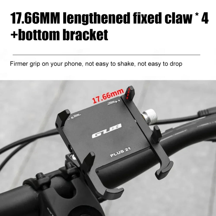 GUB PLUS21 Bicycle Mobile Phone Holder Motorcycle 360 Degree Rotating Mount
