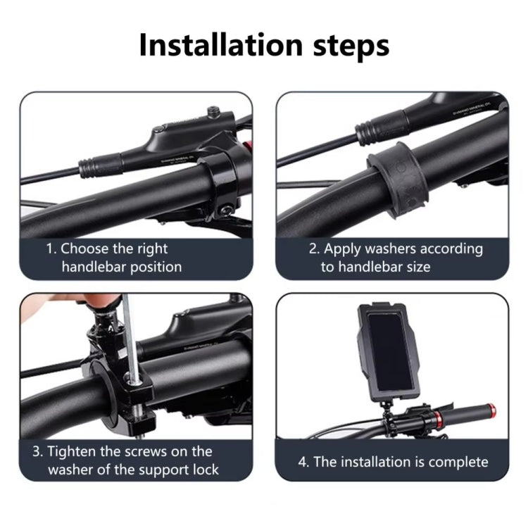 GUB PLUS17 Bicycle Mobile Phone Waterproof Bag Holder Motorcycle Handlebar Rainproof Stand