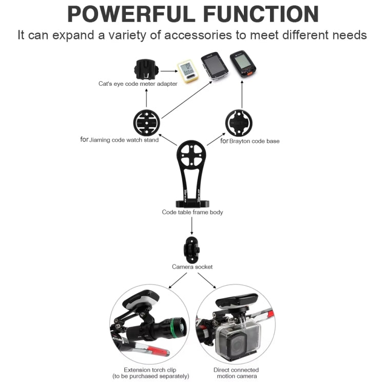 GUB G696 Bicycle Aluminium Code Table Holder Adjustable Extension Bracket