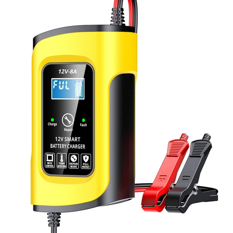 FOXSUR 12V8A SUV Car Motorcycle Intelligent Repair Type Lead-acid Battery Charger